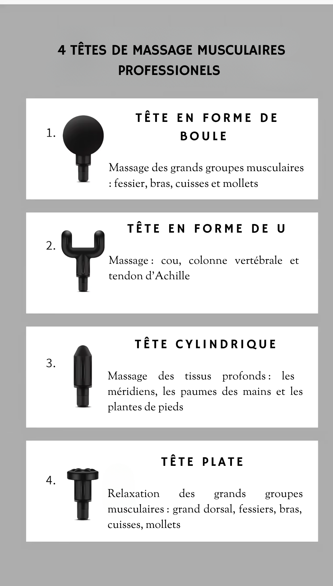 Pistolet de massage musculaire ultra relaxant